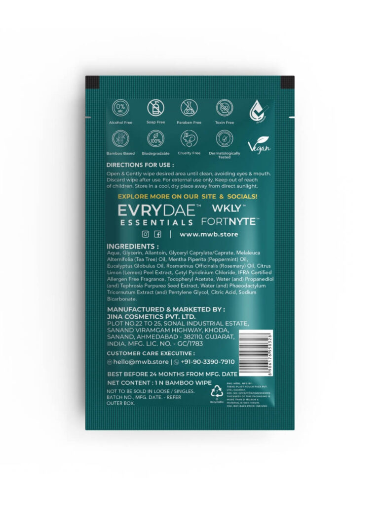 Alt Deo Natural Deodorising Body Wipes 10’s By MW&B | EVRYDAE Essentials