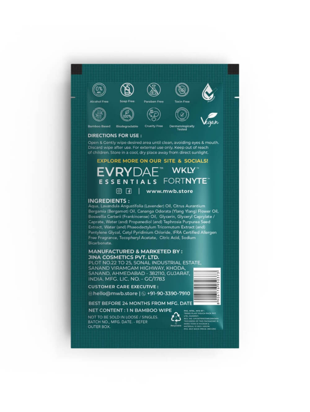 Unwind Relaxing Face Wipes 10’s By MW&B | EVRYDAE Essentials