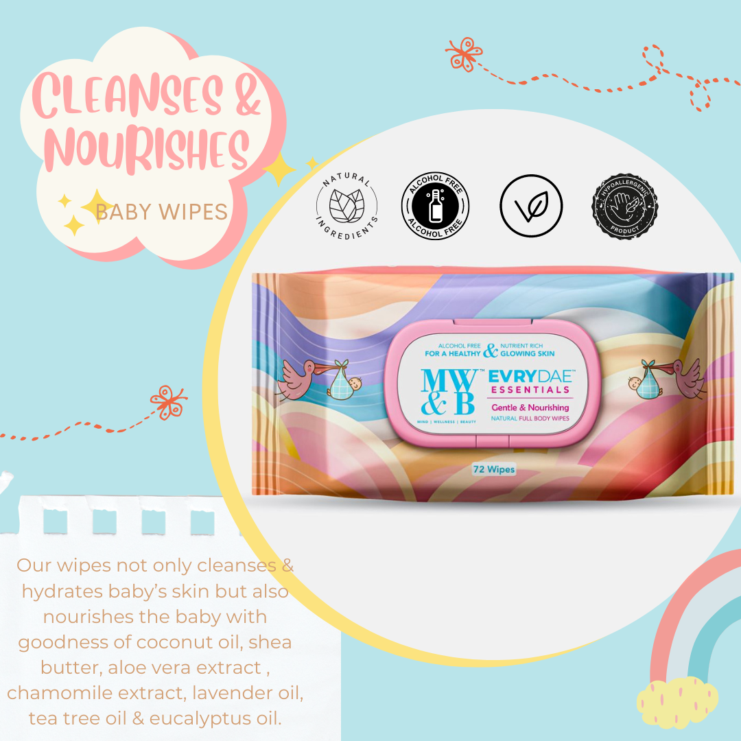 Natural & Nourishing Baby Wipes 72’s by MW&B| 1+1 Offer | EVRYDAE Essentials